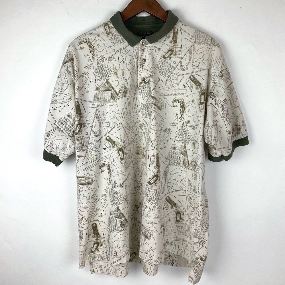 Dockers Golf Men’s Polo Shirt Golf Course Design XL